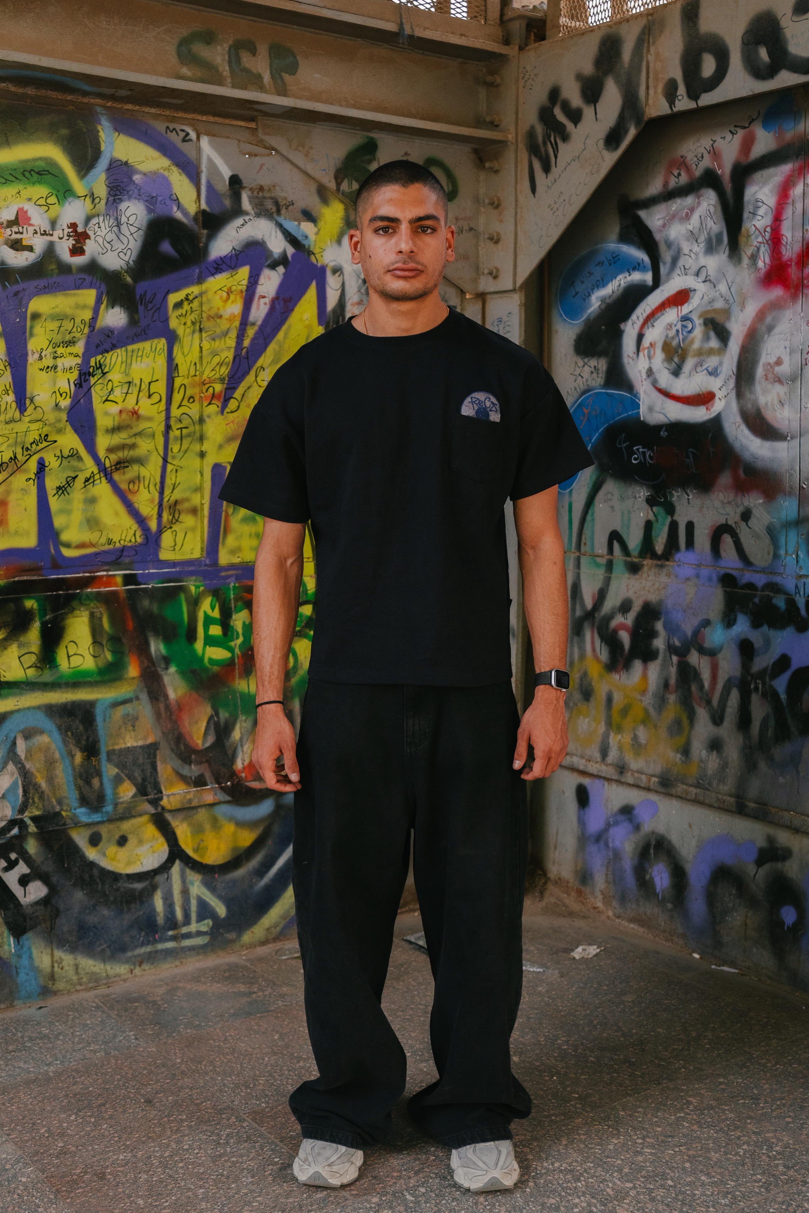 ReCs Pocket Disc Tee In Black