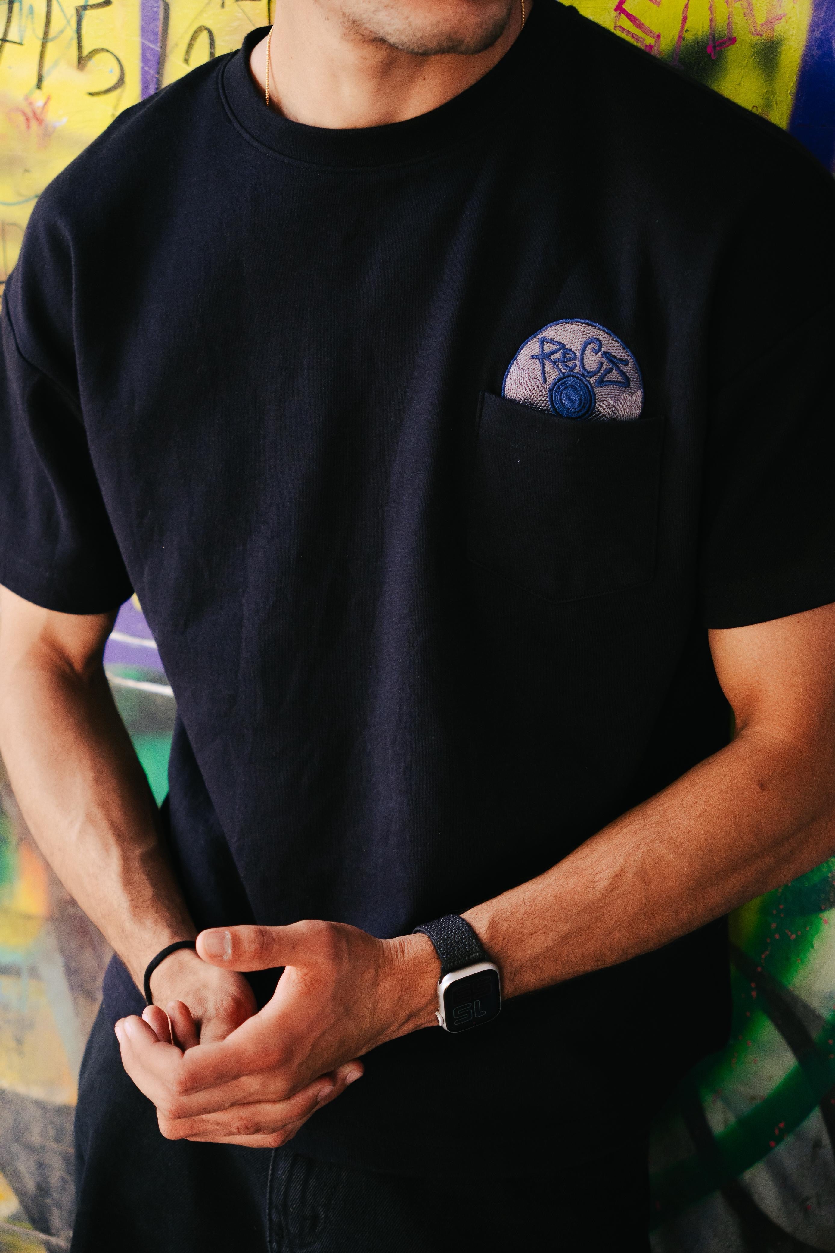 ReCs Pocket Disc Tee In Black