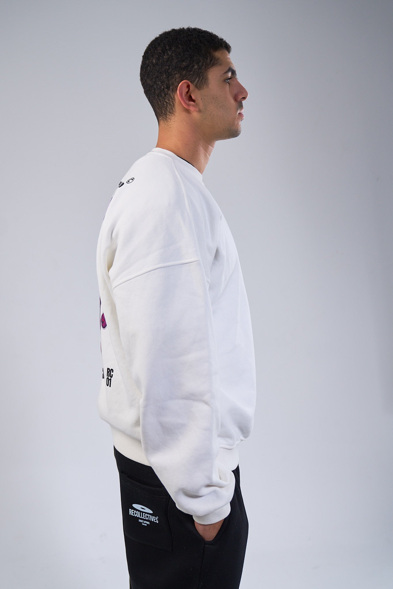 Drop 01 White Graduation Crewneck