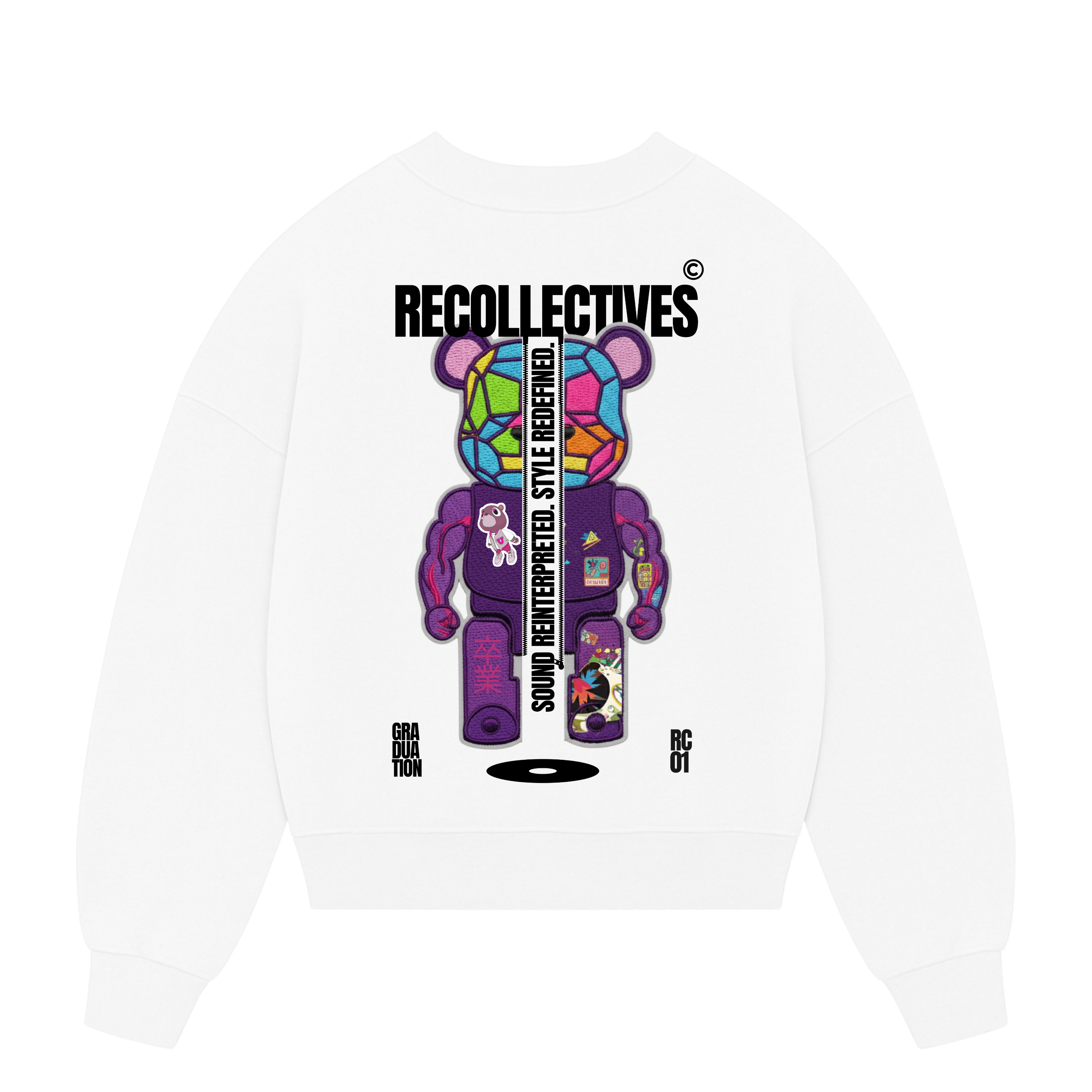 Drop 01 White Graduation Crewneck